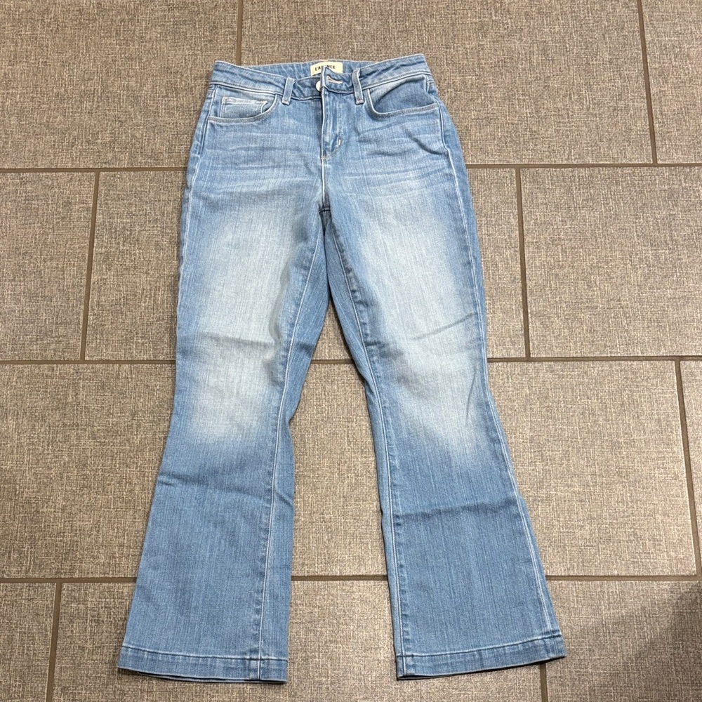 L’AGENCE High Waist Ankle Slim Flare Leg Jeans